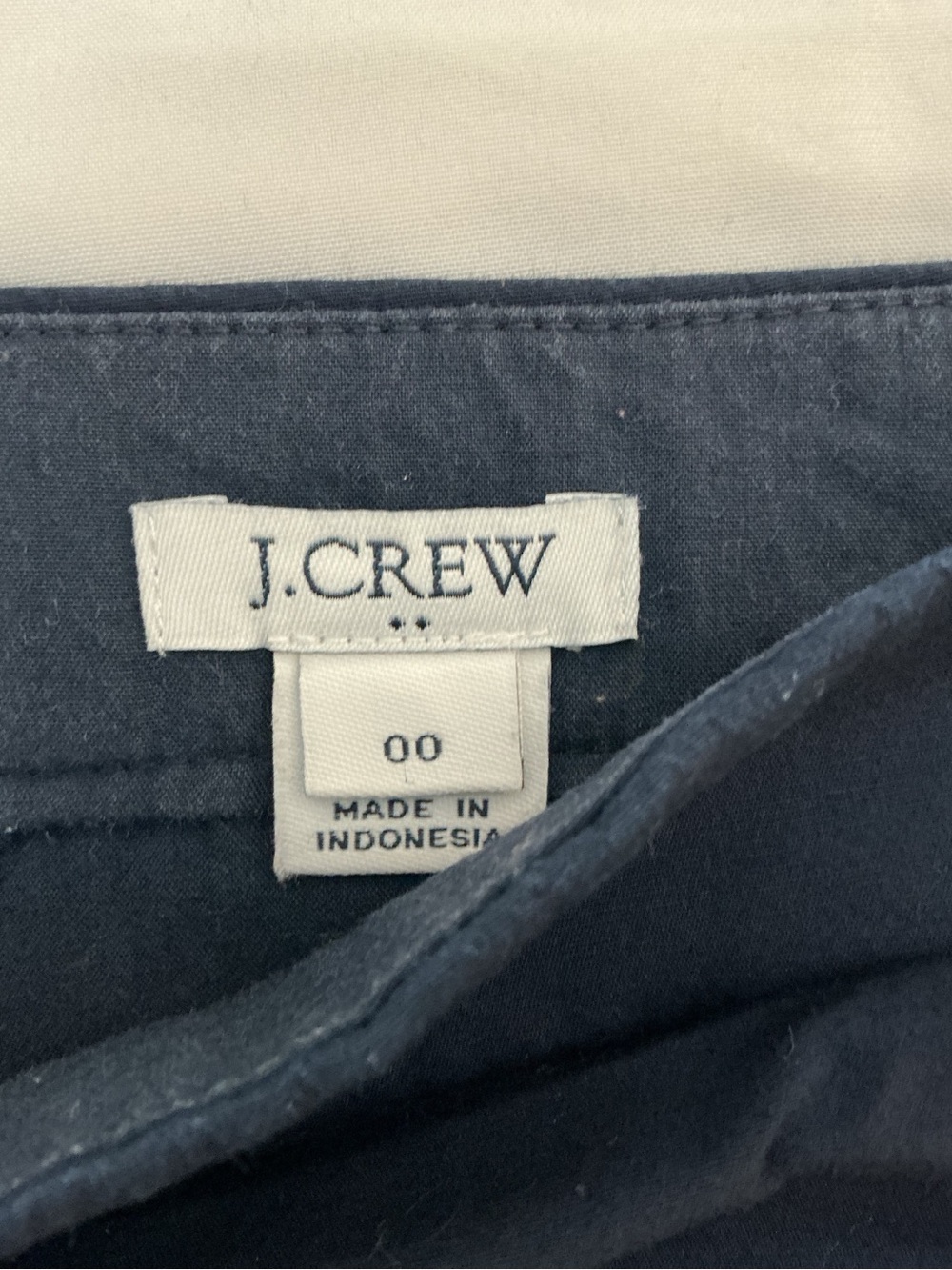 J. Crew Navy Ruffle Hem Mini Skirt - Picture 2 of 7